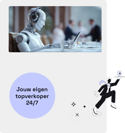 De sales-agent die de aanvraag oppakt
