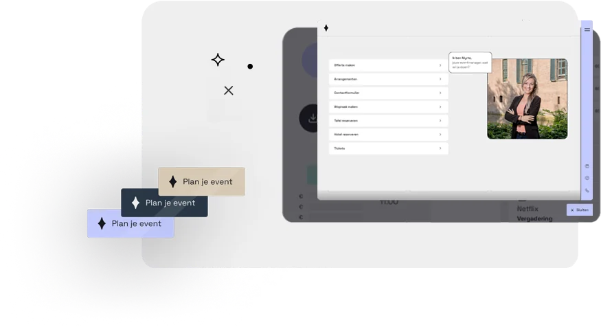 De sales-widget op een website