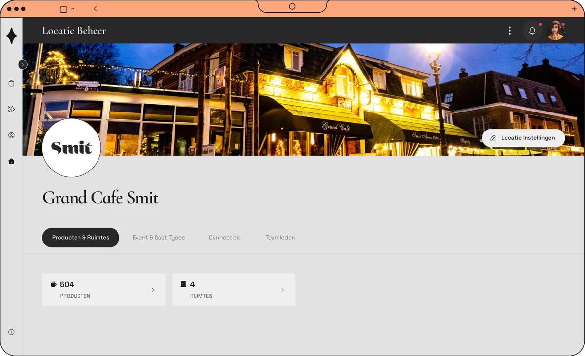 Een online aanvraag bij Grand Café Smit in Constell