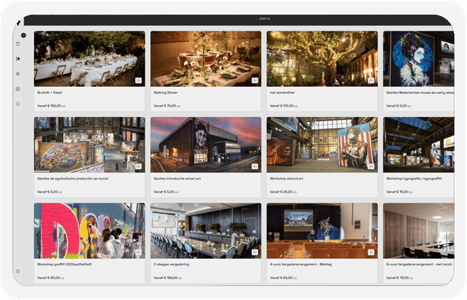 Constell arrangementen overzicht met tickets, activiteiten en evenementfoto's