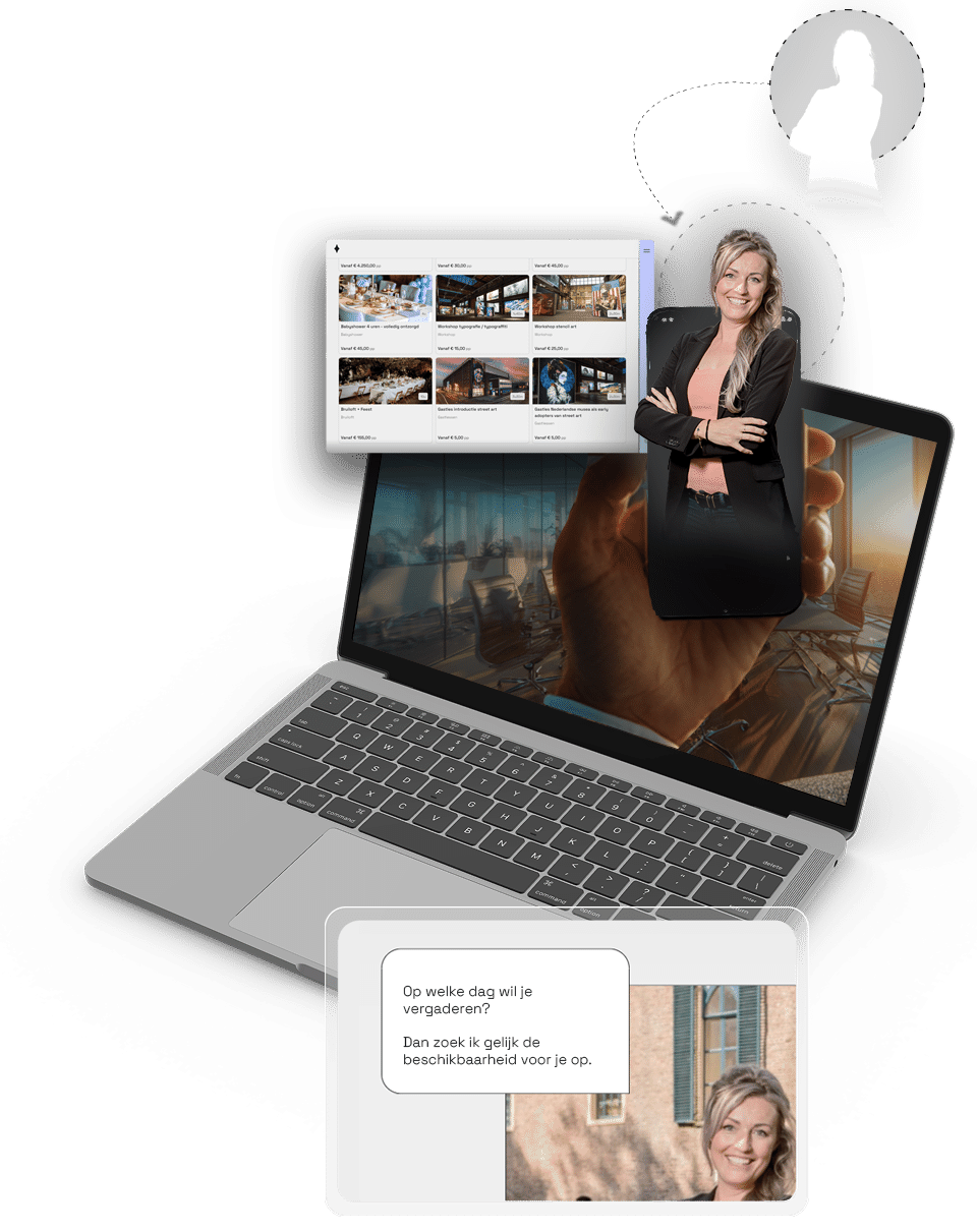 Digitale host op jouw website – Constell event sales widget met persoonlijke online host