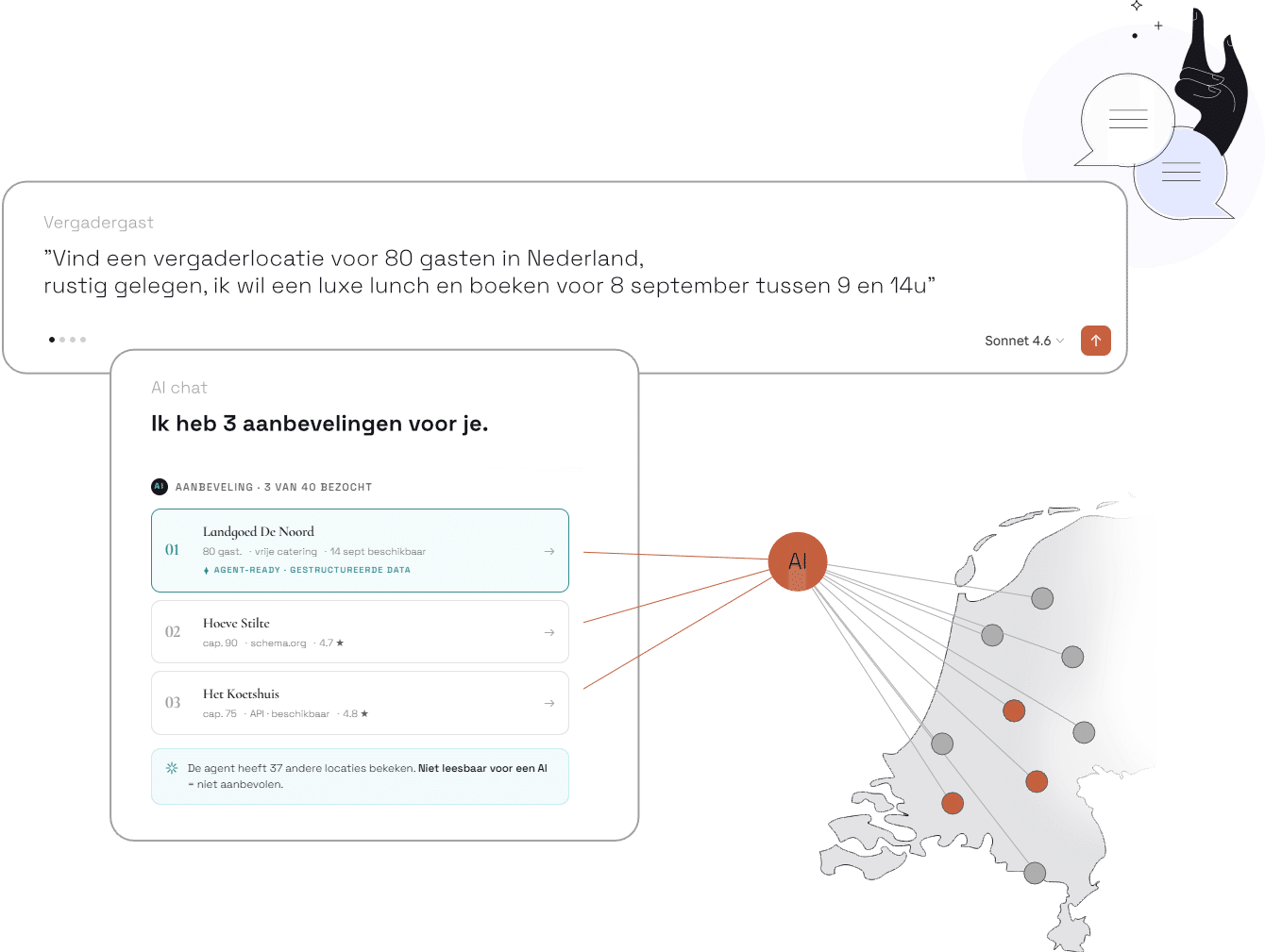 Geo optimalisatie kaart - AI locatie aanbevelingen