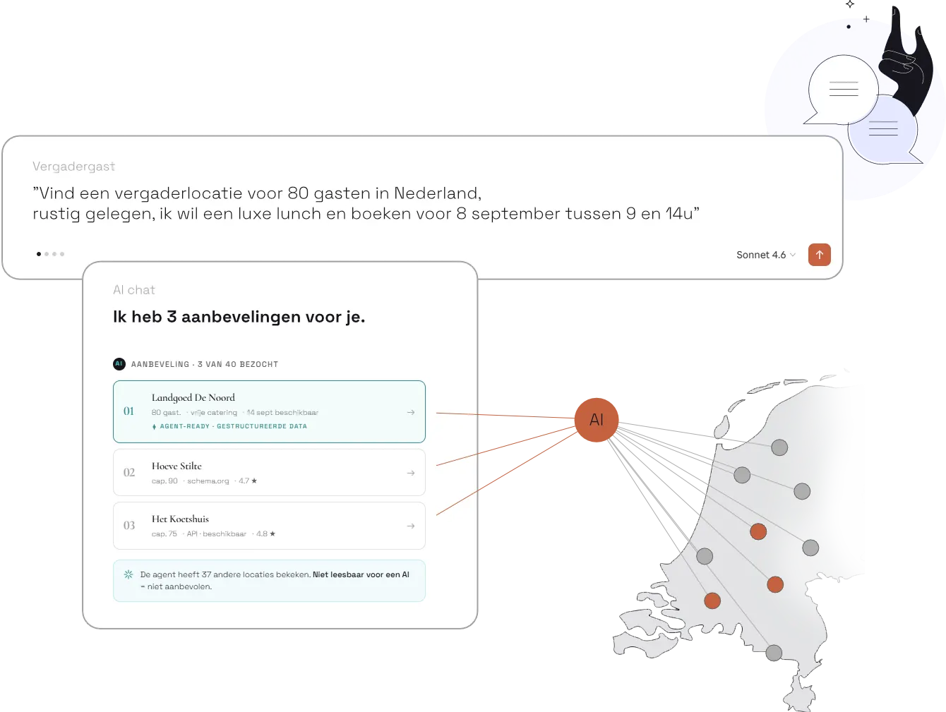 Geo optimalisatie kaart - AI locatie aanbevelingen