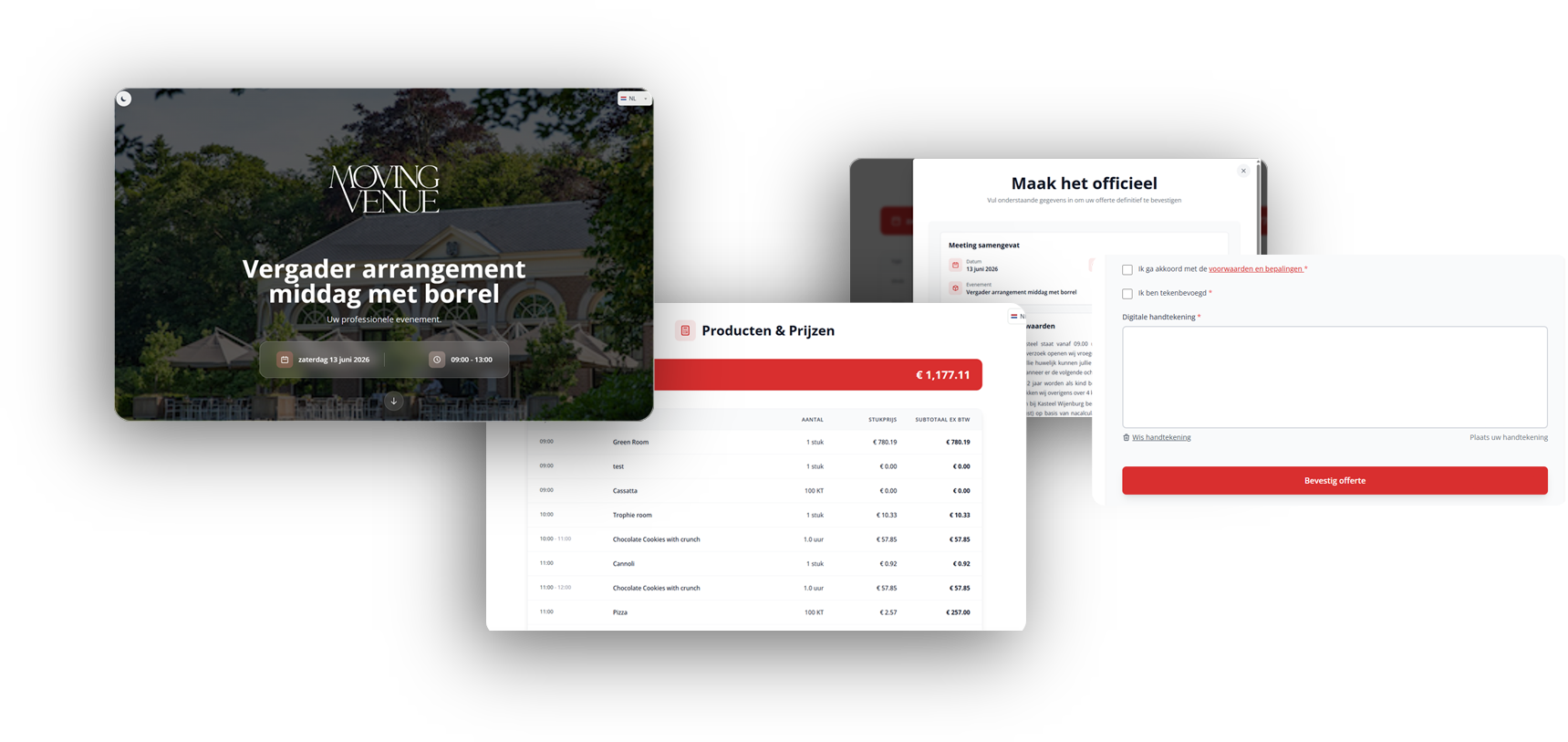 Vergaderlocatie branded offertes - Direct boeken voor gasten
